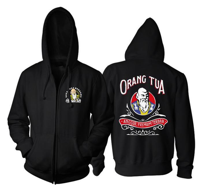 JAKET ZIIPPER KATA KATA ANGGUR PREMIUM ORANGTUA BIG SIZE JUMBO