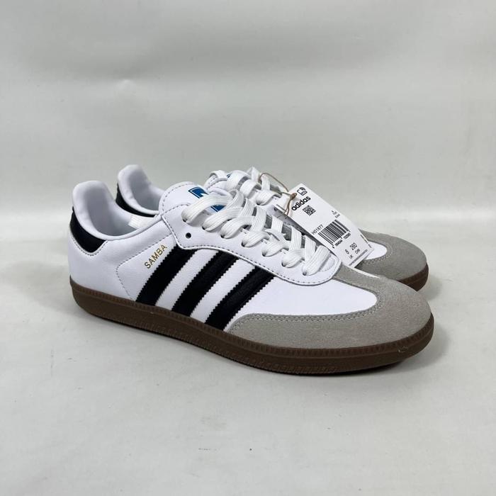 Sepatu ADIDAS SAMBA VEGAN WHITE BLACK GUM - H01877