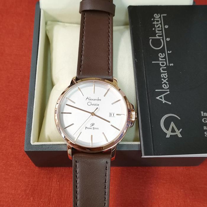 Jam Pria ORIGINAL Alexandre Christie AC 1032 MD Stainless