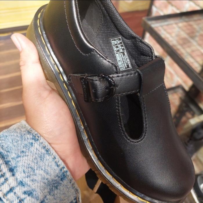 SALE DOCMART DR MARTENS KIDS POLLY POLLEY BLACK 24 - 36 NEW ORIGINAL