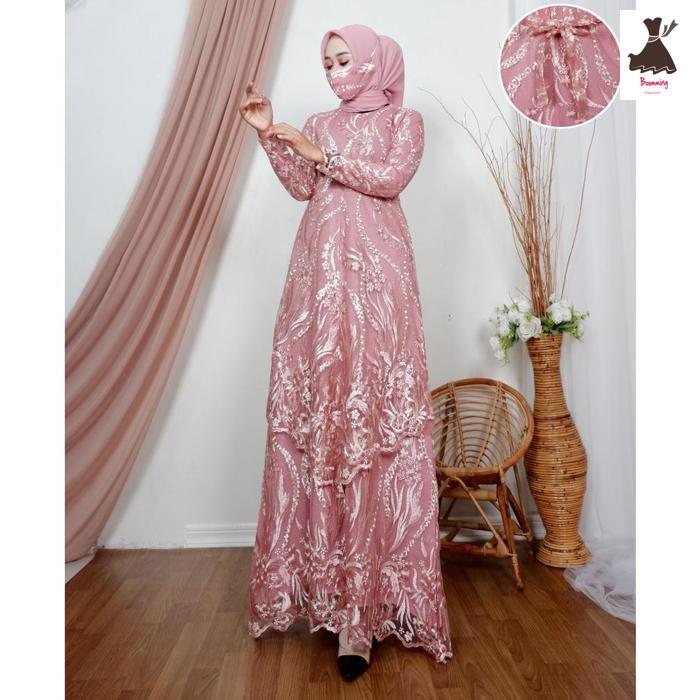 Boomming Kebaya Gamis Tingkat Runcing Claudia NK / Kebaya Gamis Pesta
