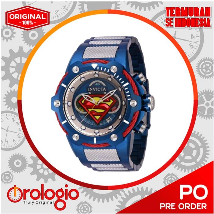 Jam Tangan Invicta DC Comics Superman- 53mm, Steel, Blue (41176)