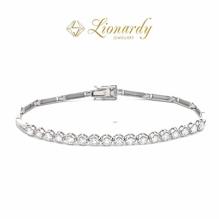 Lionardy Jewellery Gelang Bracellet Berlian - Emas Putih - GT-TR740