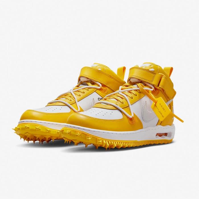 Virgil Abloh Off White OW x Air Force 1 Mid AF1 Yellow 2023