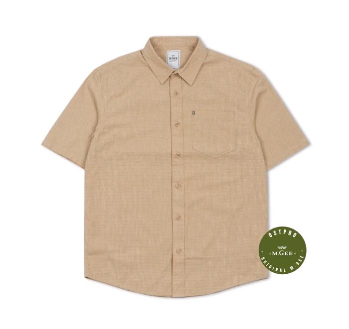 Kemeja MGEE Original - Kemeja Kasual Lengan Pendek Mustard Alto C128