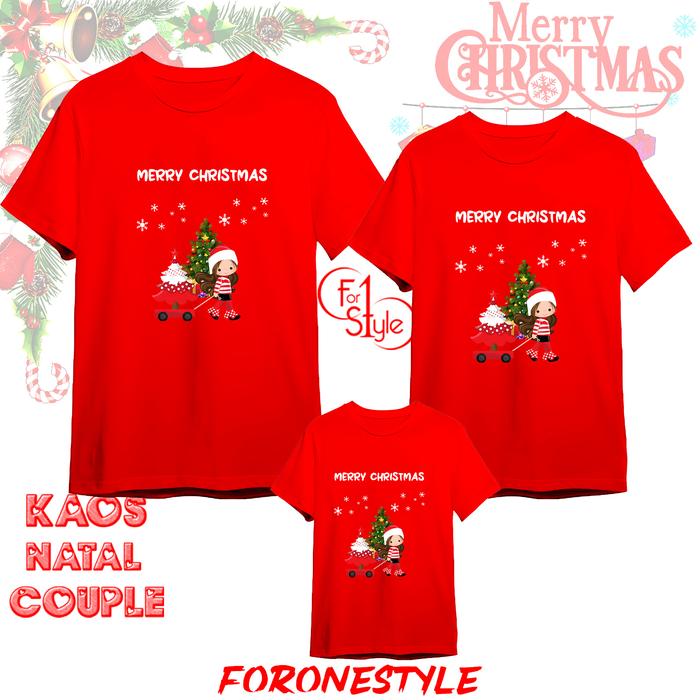 KAOS NATAL COUPLE KELUARGA GAMBAR GIRL 2023 - kaos natal family couple