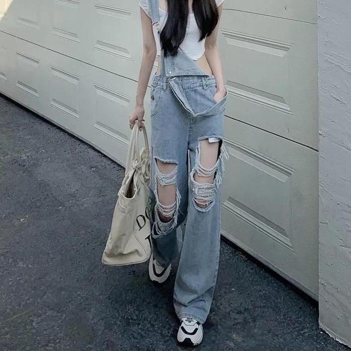 COD##overall celana wanita/overall jeans/jumpsuit overall/overall