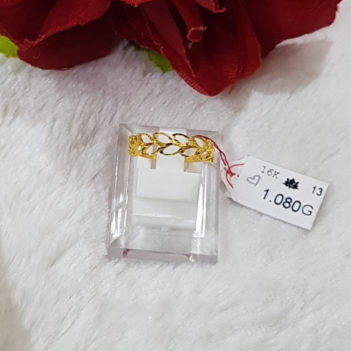 Cincin emas 70 kerangka daun