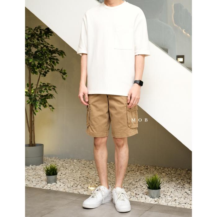Celana Pendek Cargo Pipeline Ultimate Stretch Twill Brown Original
