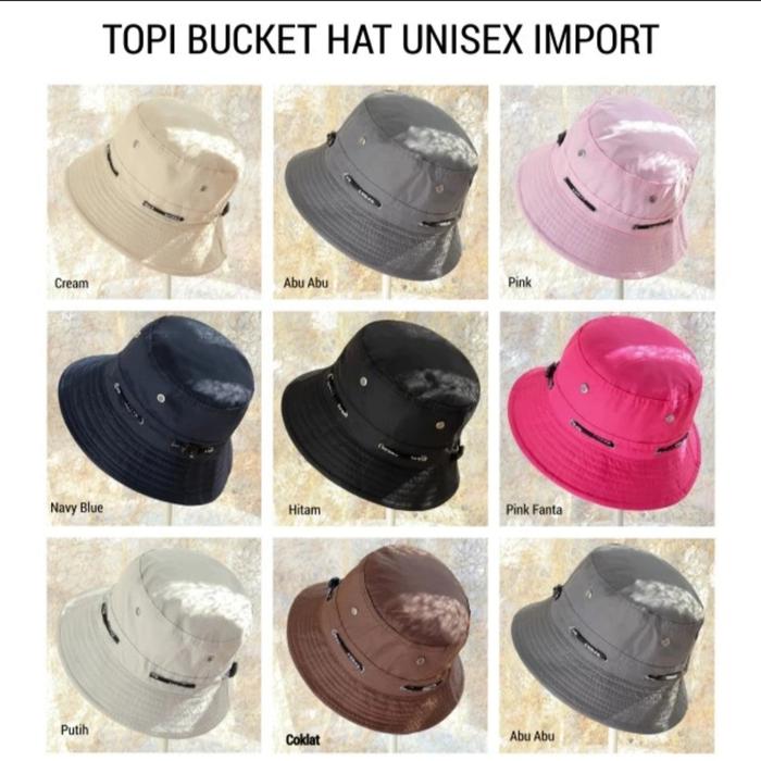 Topi Bucket Hat Wanita Topi Fashion Korea-Kuning