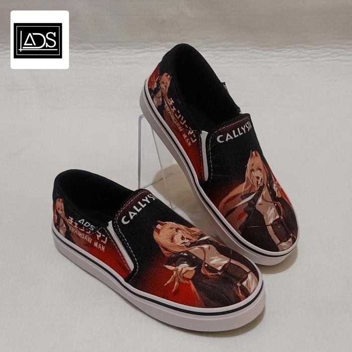 Sepatu anak karakter  power chainsaw man |  free cetak nama & foto