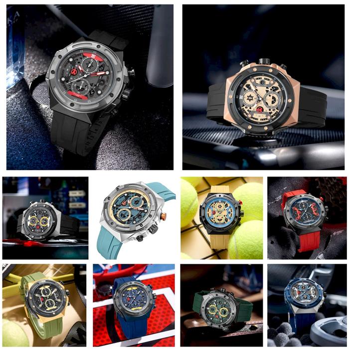 Jam Tangan Pria Fashion T5 H4046G Original Tanggal & chrono Aktif