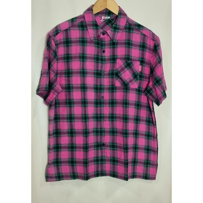 Kemeja MAHAGRID Oversize Flannel Pink