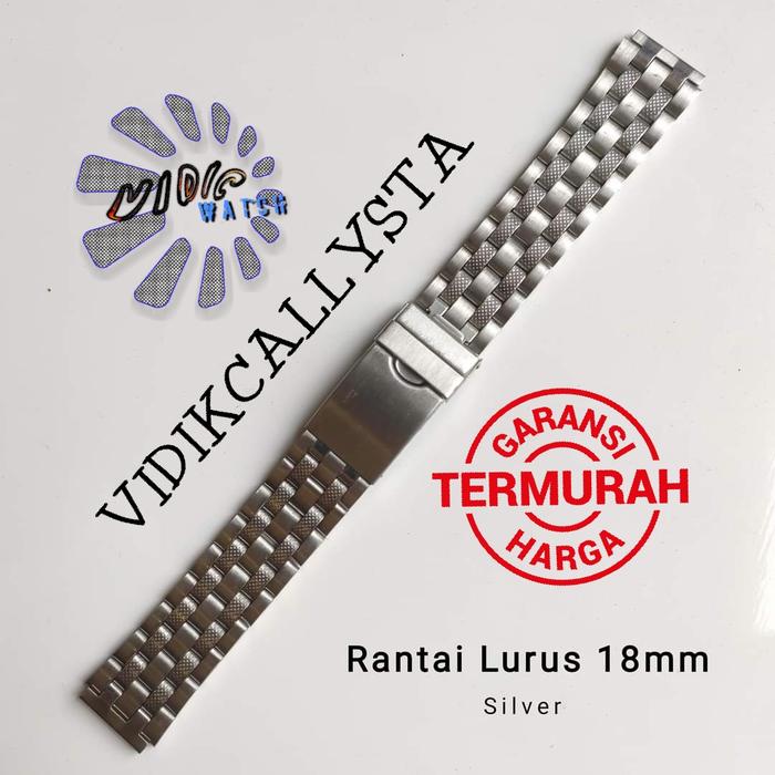 18mm Stainless steel Strap Tali jam Casio Rante Rantai Brecelent 18 MM