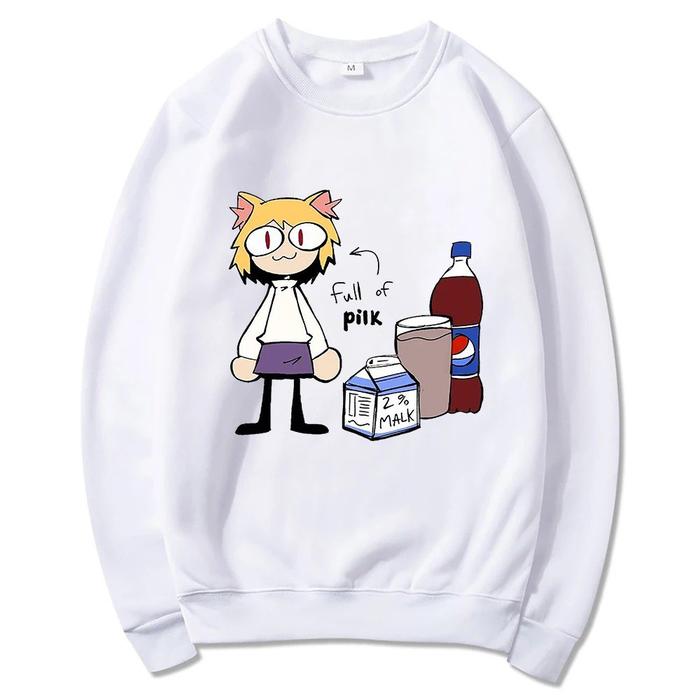 SweaterAnime Melty Blood Neco Arc Pilk Switer Wanita Grafis Estetika