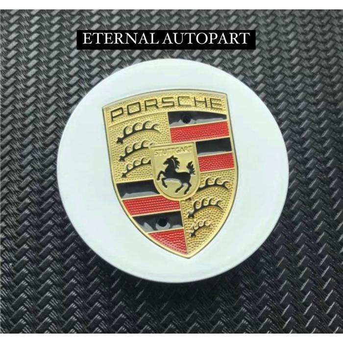 Dop Roda Velg Emblem Porsche Dop Roda - Black, 65mm