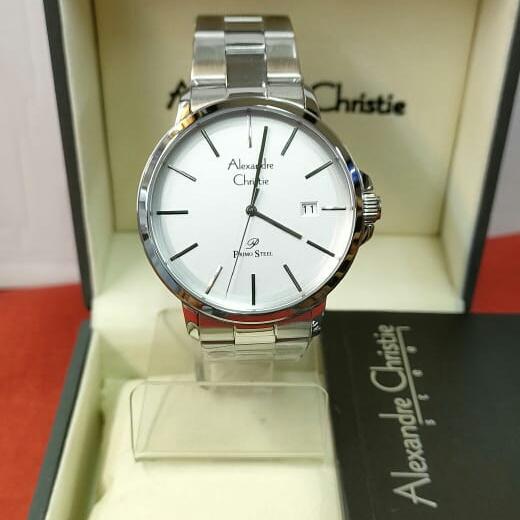 Jam Pria ORIGINAL Alexandre Christie AC 1032 MD All Stainless