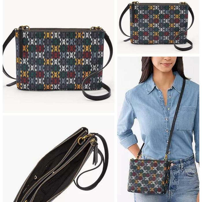 Devon Crossbody Double Black Multi