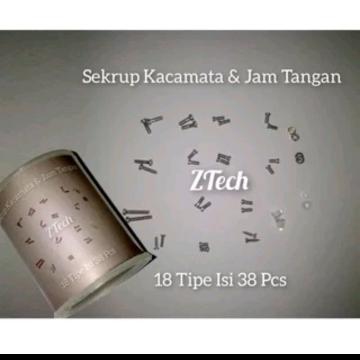 BAUT SEKRUP MUR NOSEPAD KACAMATA FRAME KACAMATA ISI 36PCS 18 TIPE