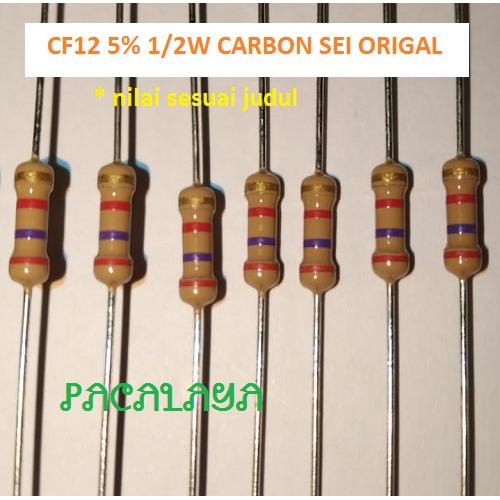 470R 470 Ohm 5% 1/2W Carbon Stackpole SEI Original P/N: CFM12JT470R