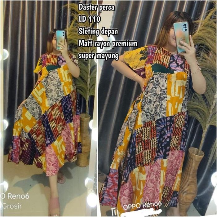 (Kualitas Premium) DASTER KAIN BATIK PERCA JUMBO Katun Busui Sambung