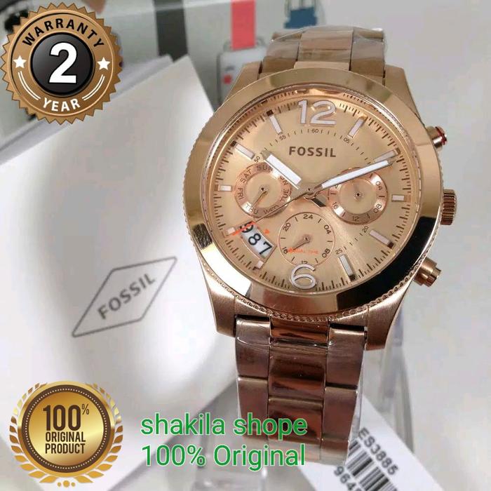JAM TANGAN WANITA 38MM ES3885 ROSEGOLD ORI