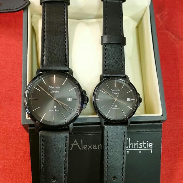 Jam Couple ORIGINAL Alexandre Christie AC 1032 MD Stainless Steel