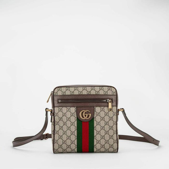 Tas pria original -  GG Supreme Ophidia Small Messenger Bag