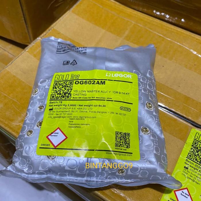 Campuran emas kuning untuk casting Legor alloy OG602AM 500gr