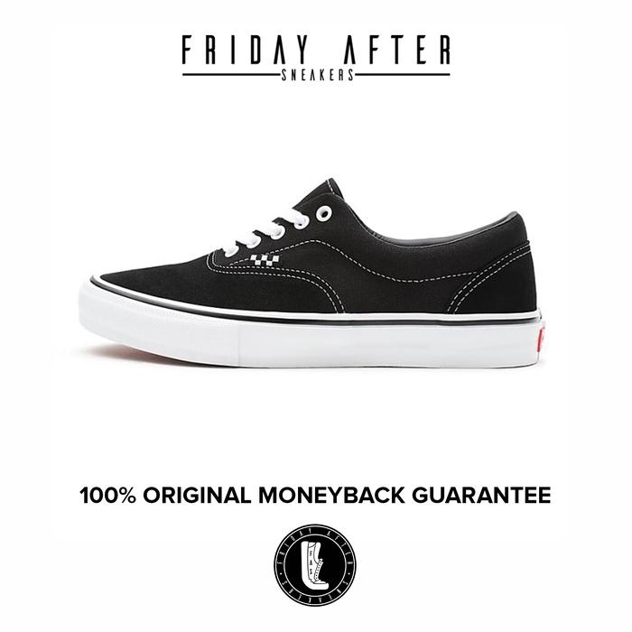 Sepatu Sneakers Vans Skate Pro Era Black White Original Resmi
