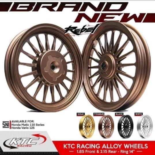 KTC VELG RACING REBEL VARIO 150/125 UK-14x185 & 14x215 KTC ORIGINAL