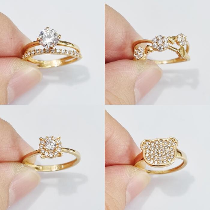 Cincin Emas Ukuran Ring Size 10 & 11 Kadar 375 / 8K - L16