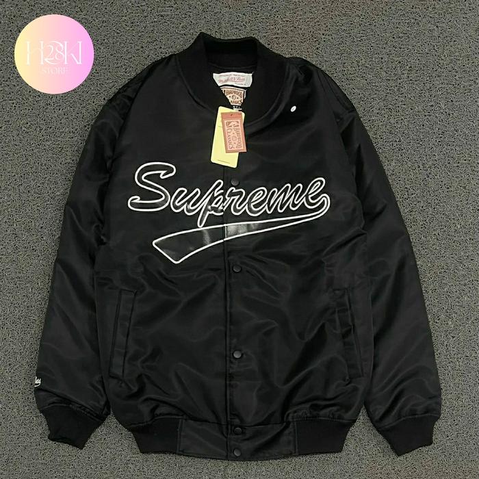 Jaket Varsity SUPREME Premium Full tag - Jaket Baseball Supreme