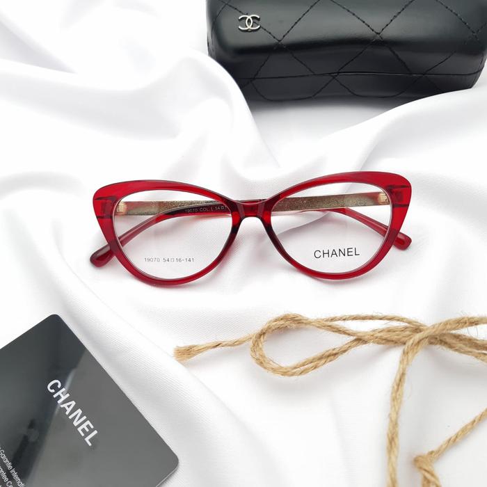 Frame kacamata wanita cat eye 19070 gratis lensa photocromic minus 8