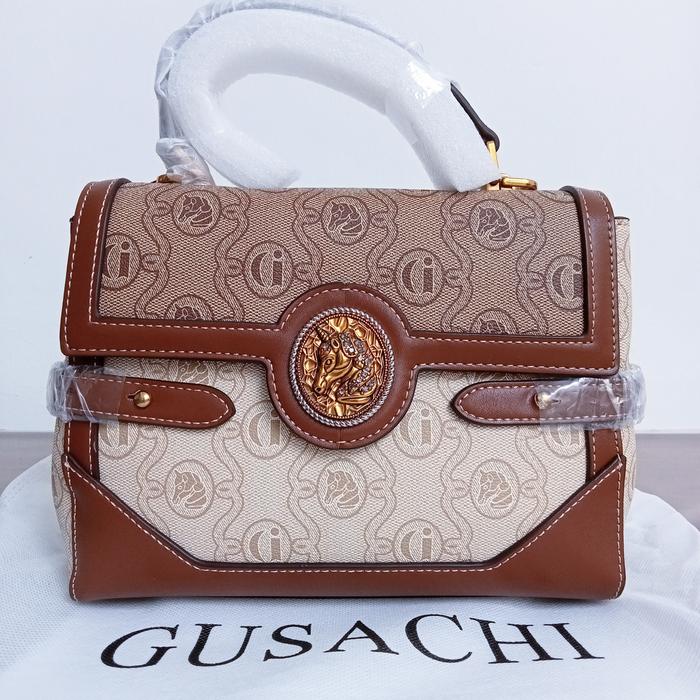 Tas Vintage Sultan Wanita Mewah Klasik Ukir Kuda Import ORI Gusachi 41
