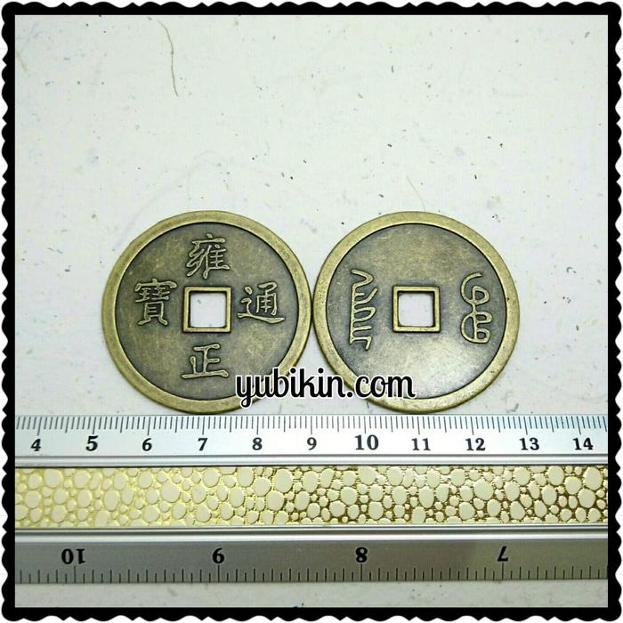 10-100 PCS Koin China Berlubang Diameter 4cm Warna Emas Bakar (ATG) Bahan Besi. Uang Gobang Imitasi