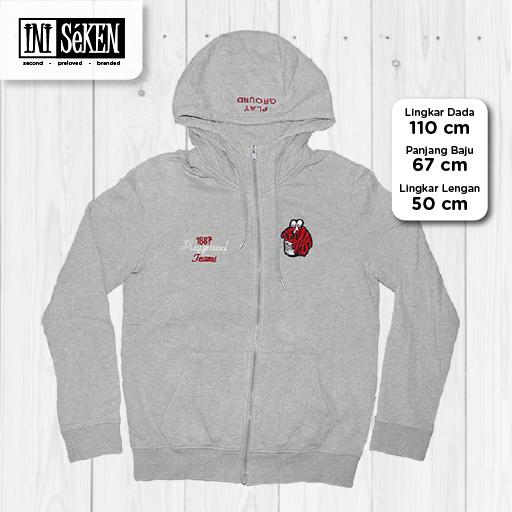Sweater Jaket Hoodie Zipper Polham Teams Abu Size L