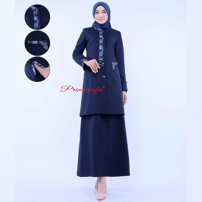 seragam guru biru dongker wanita / Seragam Princessfa / Baju Guru