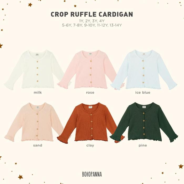 Best Seller Bohopanna - Crop Ruffle Cardigan - Cardigan - Outer Anak