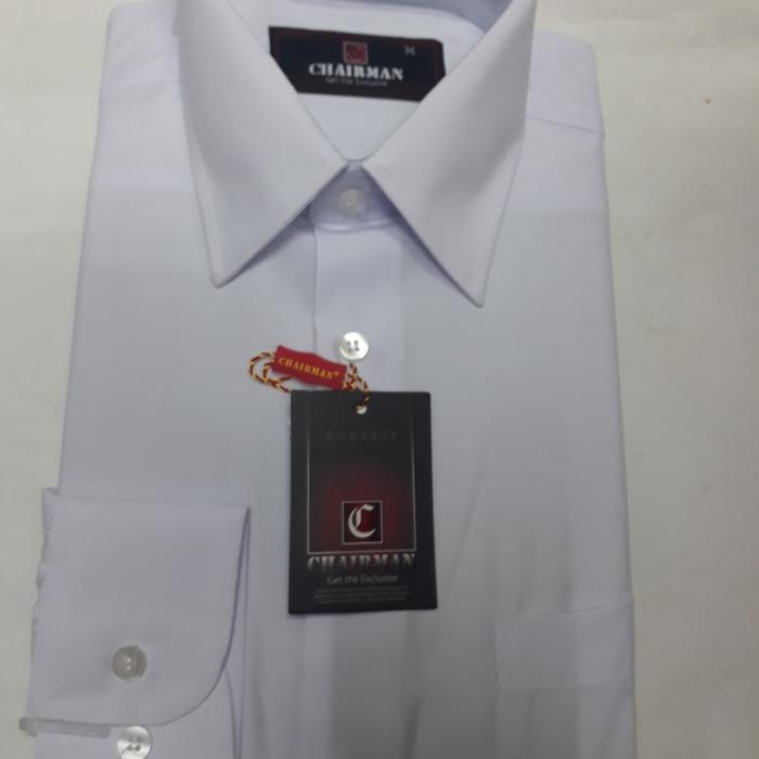 kemeja polos panjang Chairman Rayon Putih