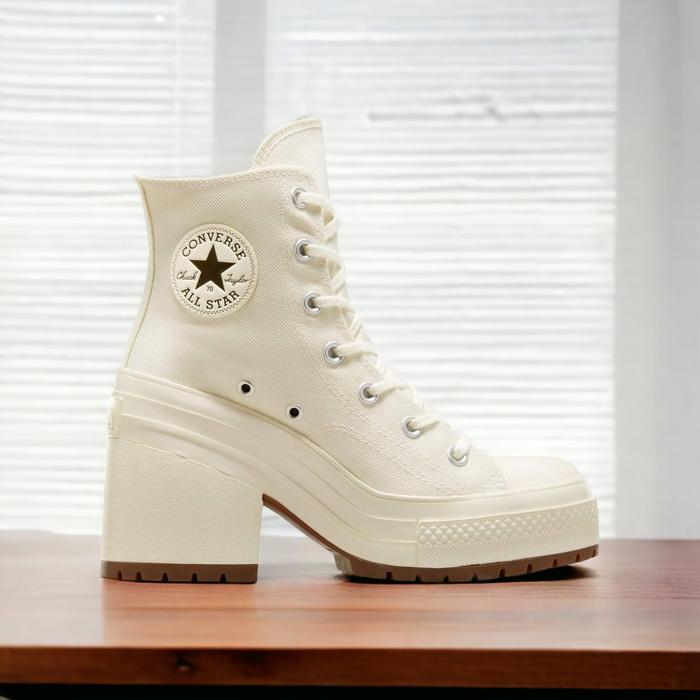 Sepatu Converse De Luxe Heel Cream white Egret Original 100%