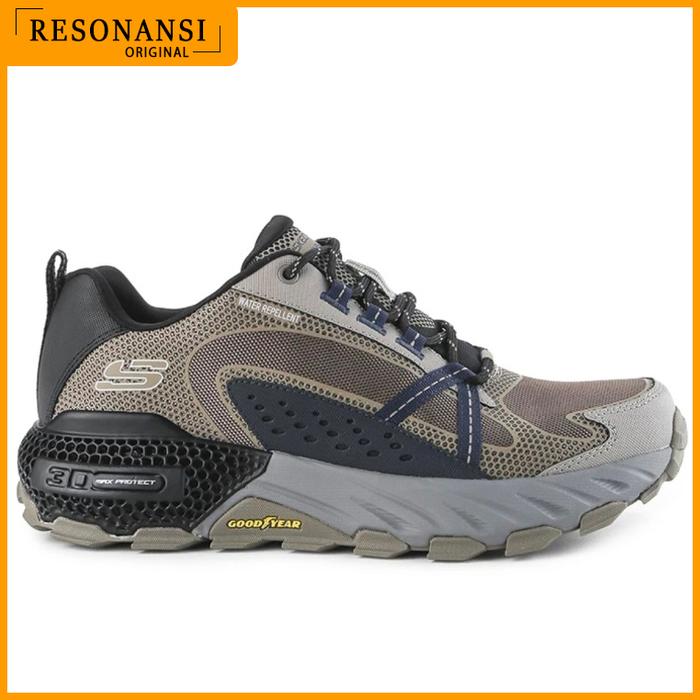 SEPATU PRIA TERBARU SKECHERS ORIGINAL SNEAKERS 3D MAX PROTECT TAUPE