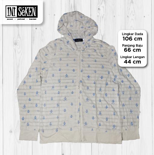 Jaket Hoodie Zipper Tipis E-Land Junior Size M