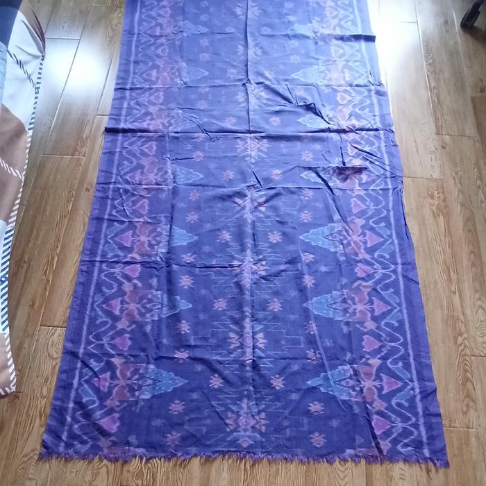 koleksi Jadul Kain Tenun Bali Vintage lawas warna ungu premium P:210cm