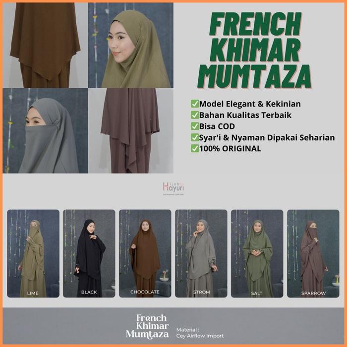 French Khimar Mumtaza by Hijab Hayuri - Jilbab Tudung Hijab Jumbo