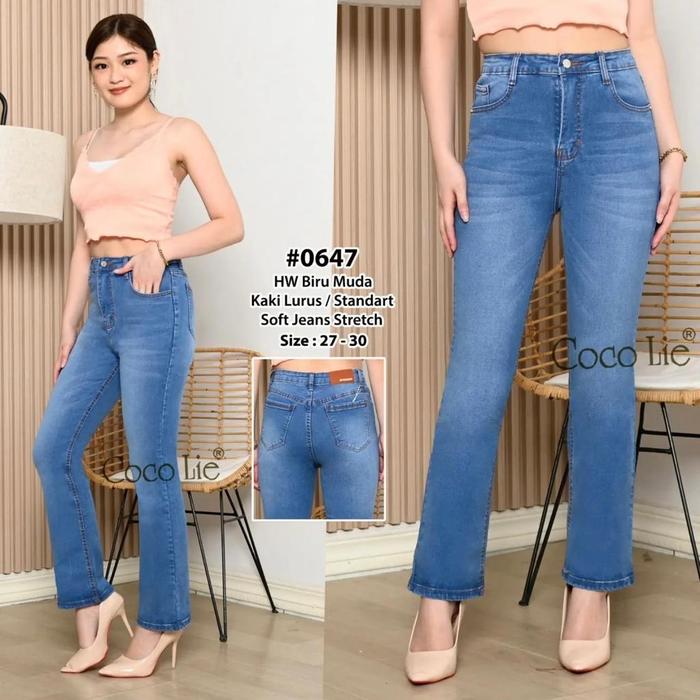 Celana Jeans Kaki Lurus 0647