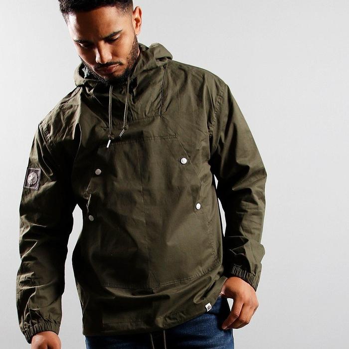 Pretty Green Cotton Overhead Jacket Khaki Original