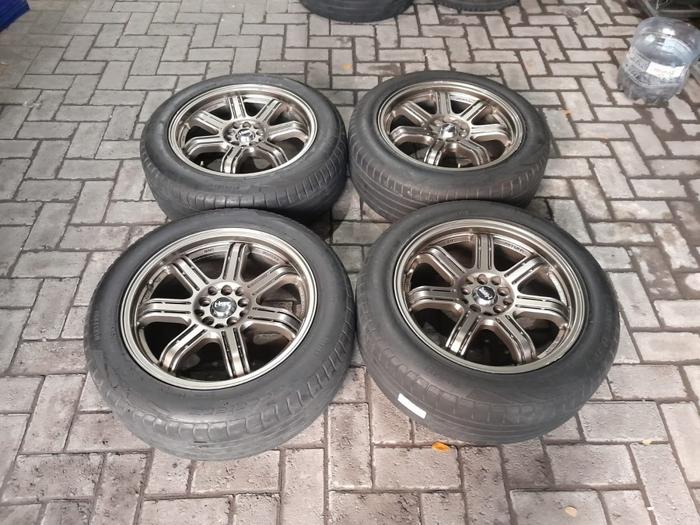 Velg Mobil Seken Ring17 Hsr Siak Lebar 7.5 Baut5x100/114 Ban 225 55