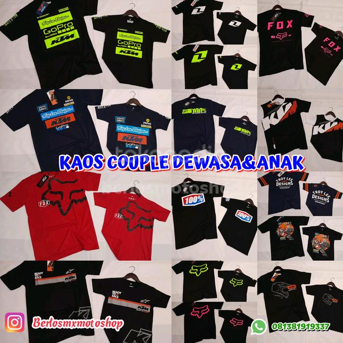 kaos tshirt pria wanita baju couple kaos anak kaos Ktm mx motor cross
