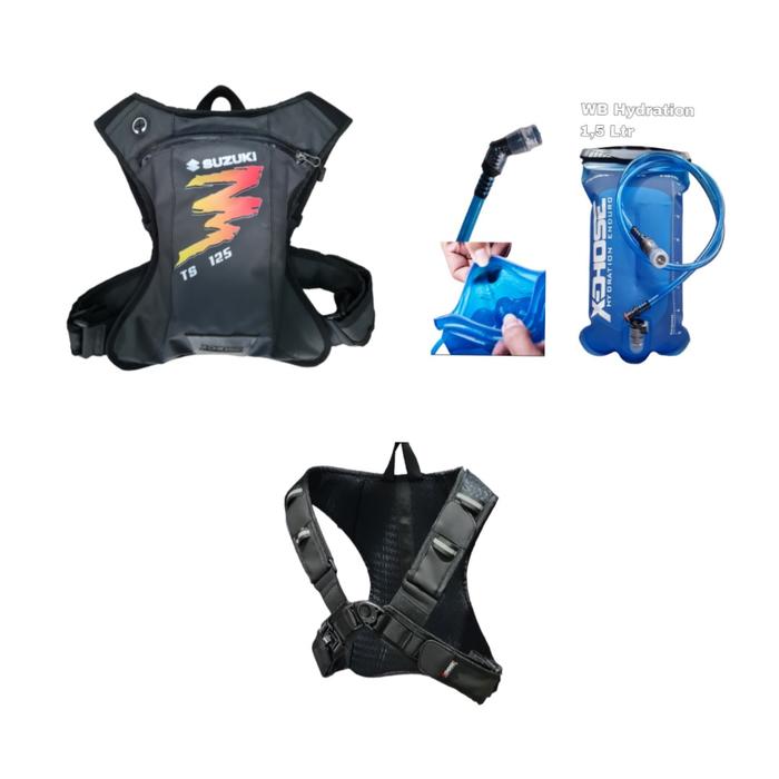 Tas Hydropack Pria XDHOSE Suzuki TS125 Trail Adventure Trabas Sepeda Waterproof